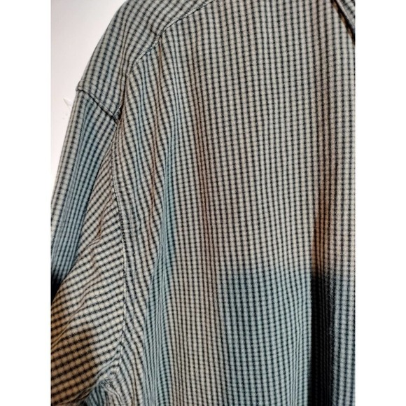 Columbia 100% Cotton long sleeve button front shirt men size large gray & black - Picture 2 of 4